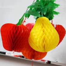 塑纸灯笼折叠塑纸水果装饰灯笼农家乐幼儿园教室庆典挂饰灯笼批发