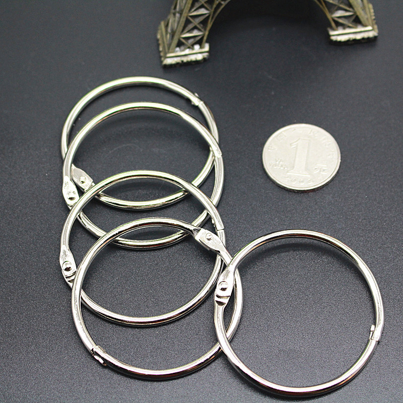 批发卡扣钥匙圈开口环5.0 装订环 手工钥匙扣 扣圈180度钥匙环