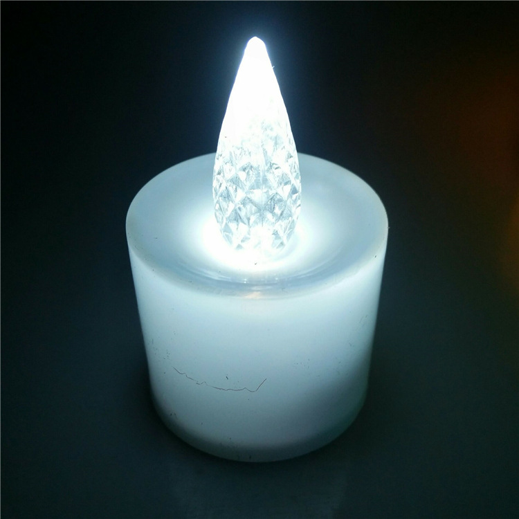 新款 水晶头led发光电子蜡烛小夜灯 婚庆生日求婚表白创意道具批