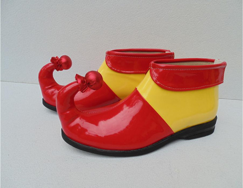 新品cos动漫小丑服装配件配饰小丑鞋子文艺演出鞋创意小丑鞋 pu革