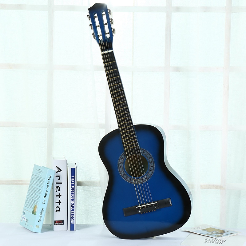 SOURCE Factory Wholesale 34-Inch Wooden Guitar Children Beginners Practice Guitar Playing Toys Entry-Level Wooden Guitar