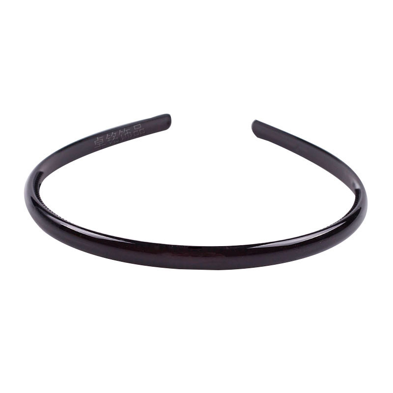 Zhuoming Simple Black Coffee Color Plastic Headband Solid Color Headband Diy Head Buckle Accessories Hair Accessories Headwear Wholesale