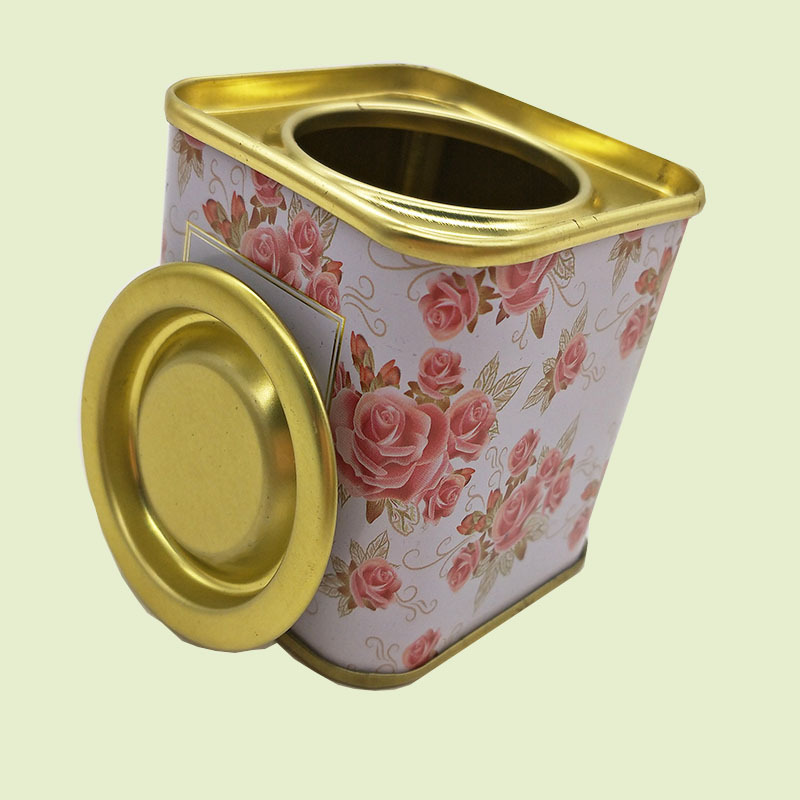 名:花茶小方罐定制 水果茶包装铁罐 撬盖马口铁罐45g装 免费设计