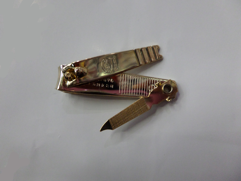 博友指甲剪607g 金色精品指甲刀 带锉刀指甲钳 美甲美容工具