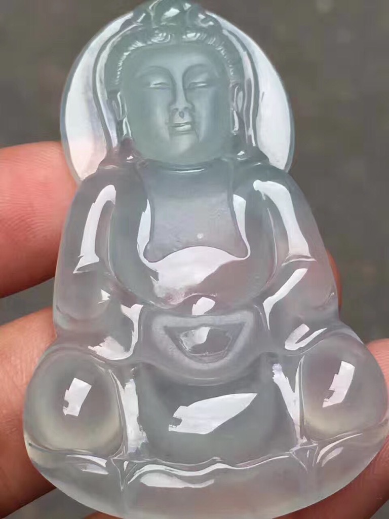 翡翠 翡翠批发 天然翡翠 527冰种老蒋观音 送证书