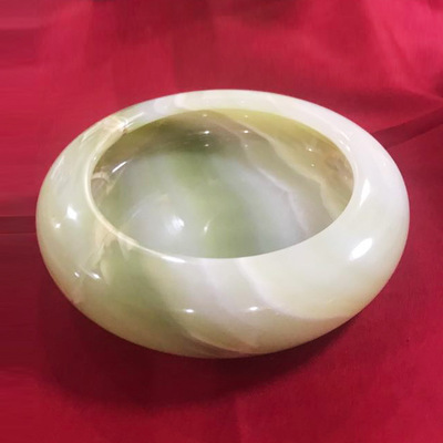 峰旭 天然玉石 烟灰缸 阿富汗玉 摆件