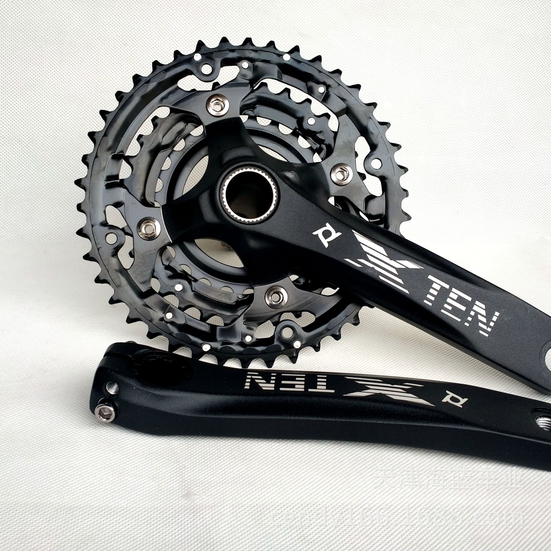 台湾prowheel浩盟中空一体牙盘曲柄 支持30速3片齿盘变速牙盘