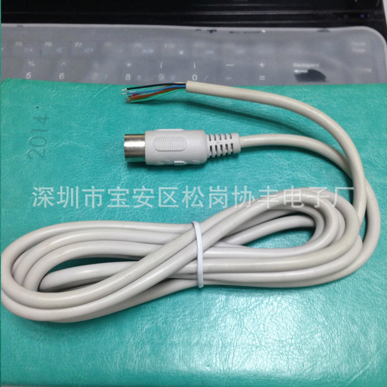 厂家供应 大DIN 8PIN 公母头医疗音视频信号设备线音频