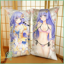 礼品批发日本动漫抱枕套约会大作战诱宵美九双面印花枕套来图定制