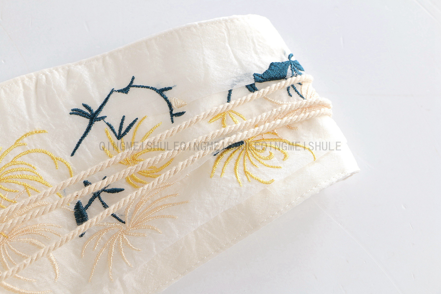 民国日系和风腰封刺绣汉服搭配腰带云南民族风文艺流苏腰带亚马逊