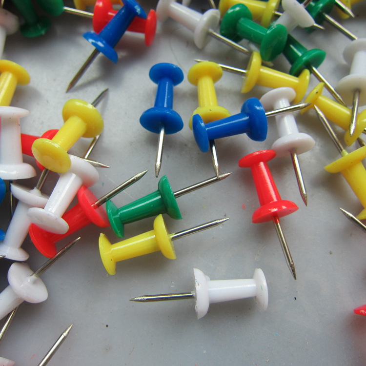 原木质复古图钉圆形木头钉创意工字钉 diy软木留言板便利钉按钉