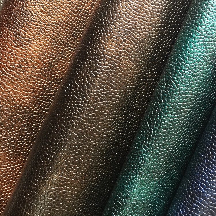 现货皮革批发双色复古珍珠鱼pu皮革鞋材皮具家居材料新款热卖