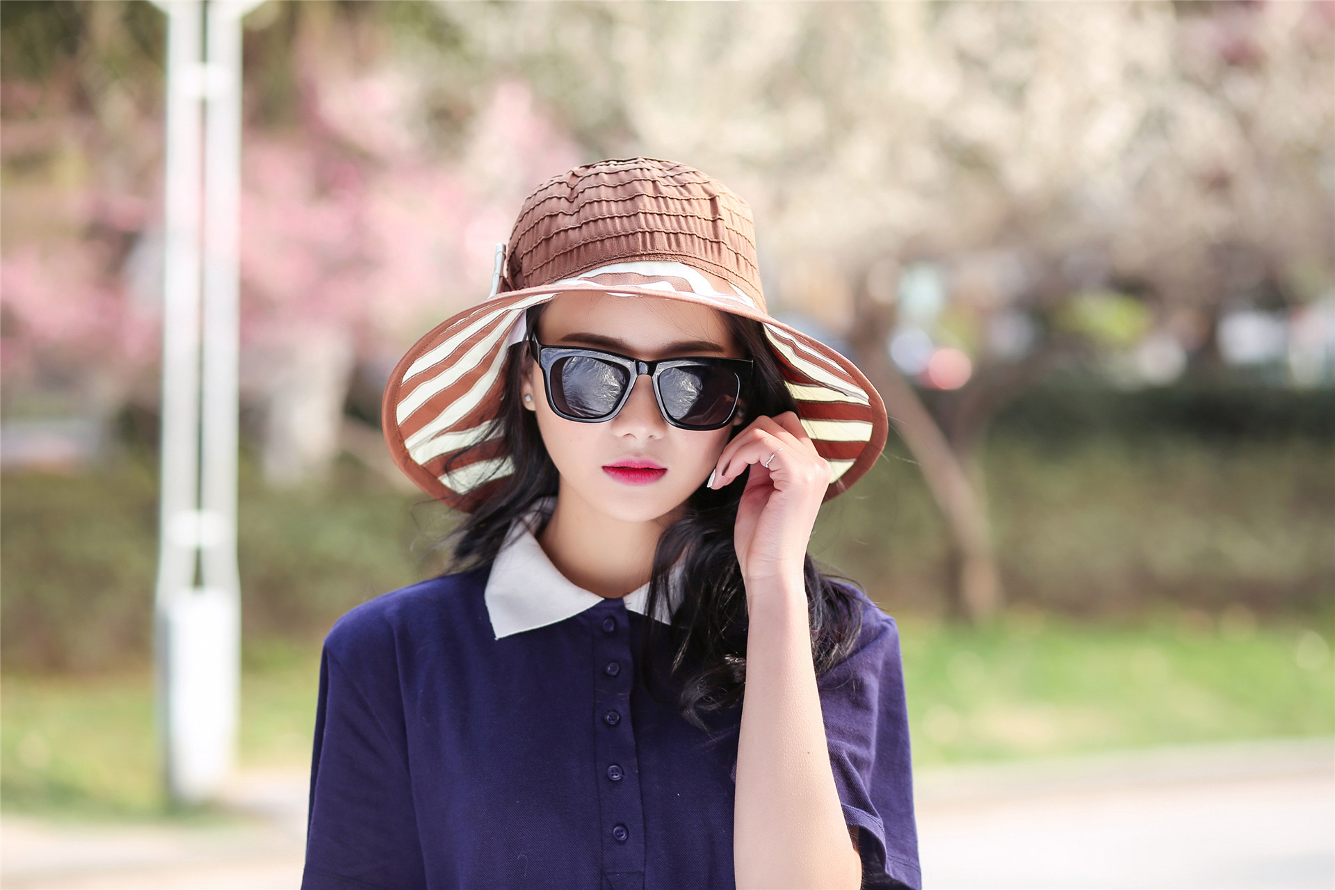 帽子女夏天休闲百搭出游防紫外线韩版夏季可折叠防晒太阳帽遮阳帽