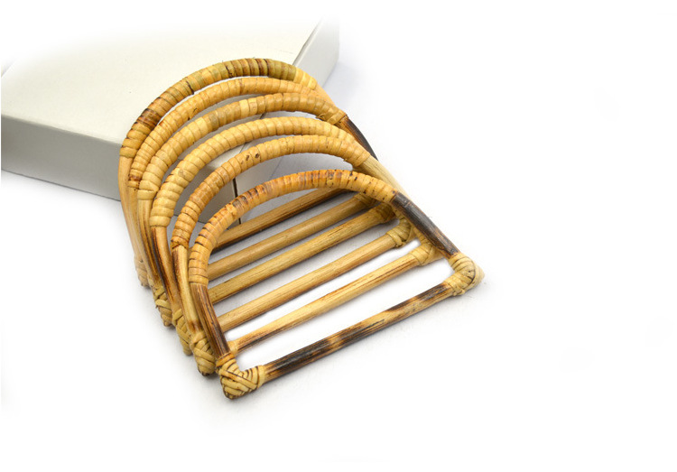 厂家直销实木藤条手提手工木柄包木较包diy包配件腾编手挽