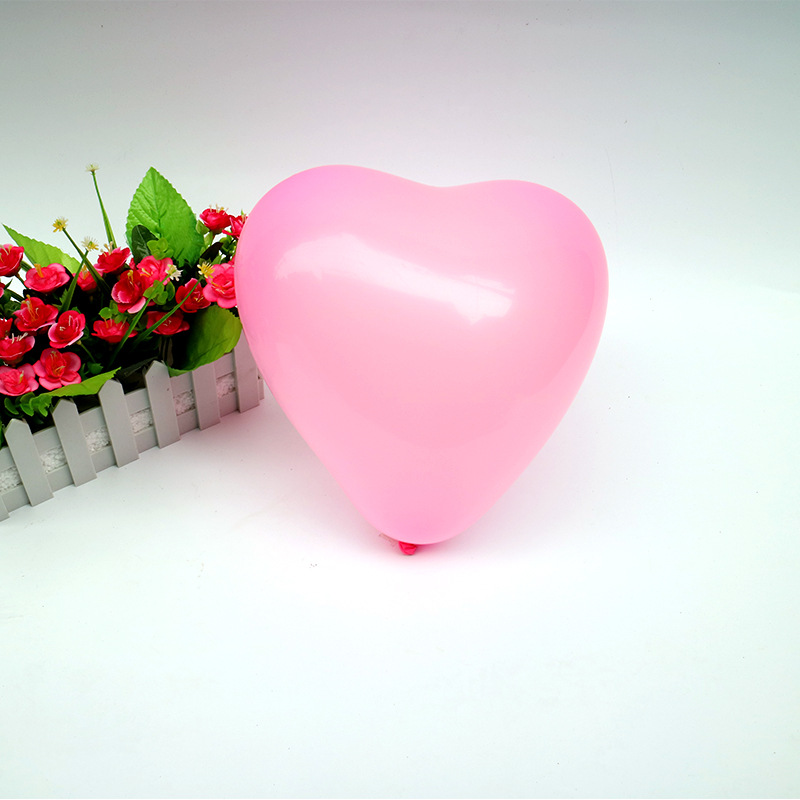 加厚爱心型气球婚庆结婚房布置生日派对装饰求婚心形汽球批发印字