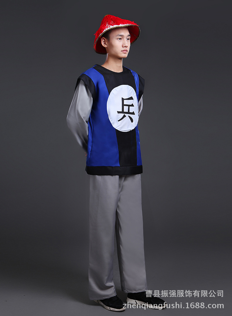 新款清兵服装衙役影视演出戏服狱卒兵服清朝卫服兵服马甲清朝官服