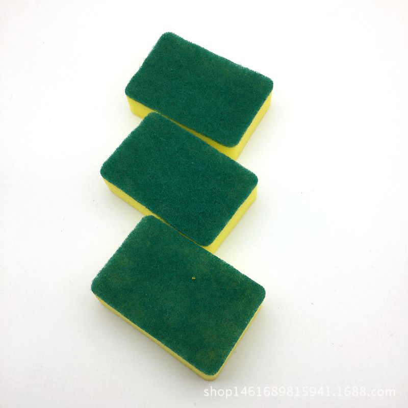 Factory Hot Sale Sponge Cleaning Wipe Dish-Washing Sponge 3 Pack 2 Yuan Store Supply Large Quantity Wholesale