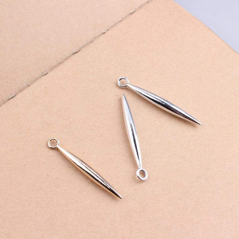 流行极简几何图形耳环吊坠挂件 diy合金配件 梭子形挂件