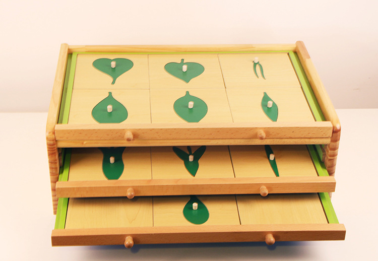 厂家直销 "叶形嵌板橱"蒙氏科学教具儿童专业早教益智玩教具