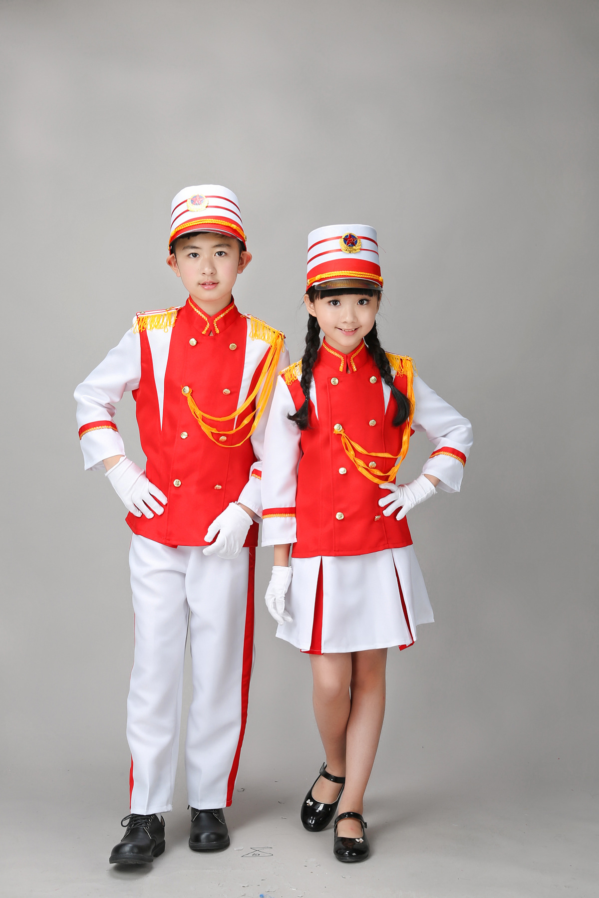 鼓号服中小学生仪仗队军鼓表演服儿童鼓乐队演出服鼓号队服装新款