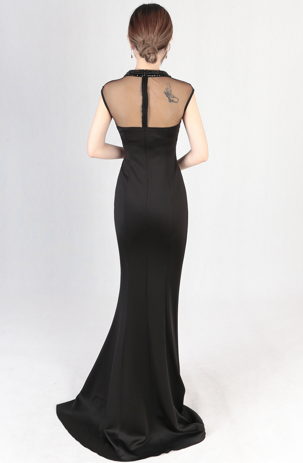 8169#公司年会走秀晚礼服时尚鱼尾宴会修身显瘦主持人礼服女长款