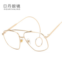刘昊然同款眼镜全框眼镜架复古原宿时尚百搭大框耳环平光镜
