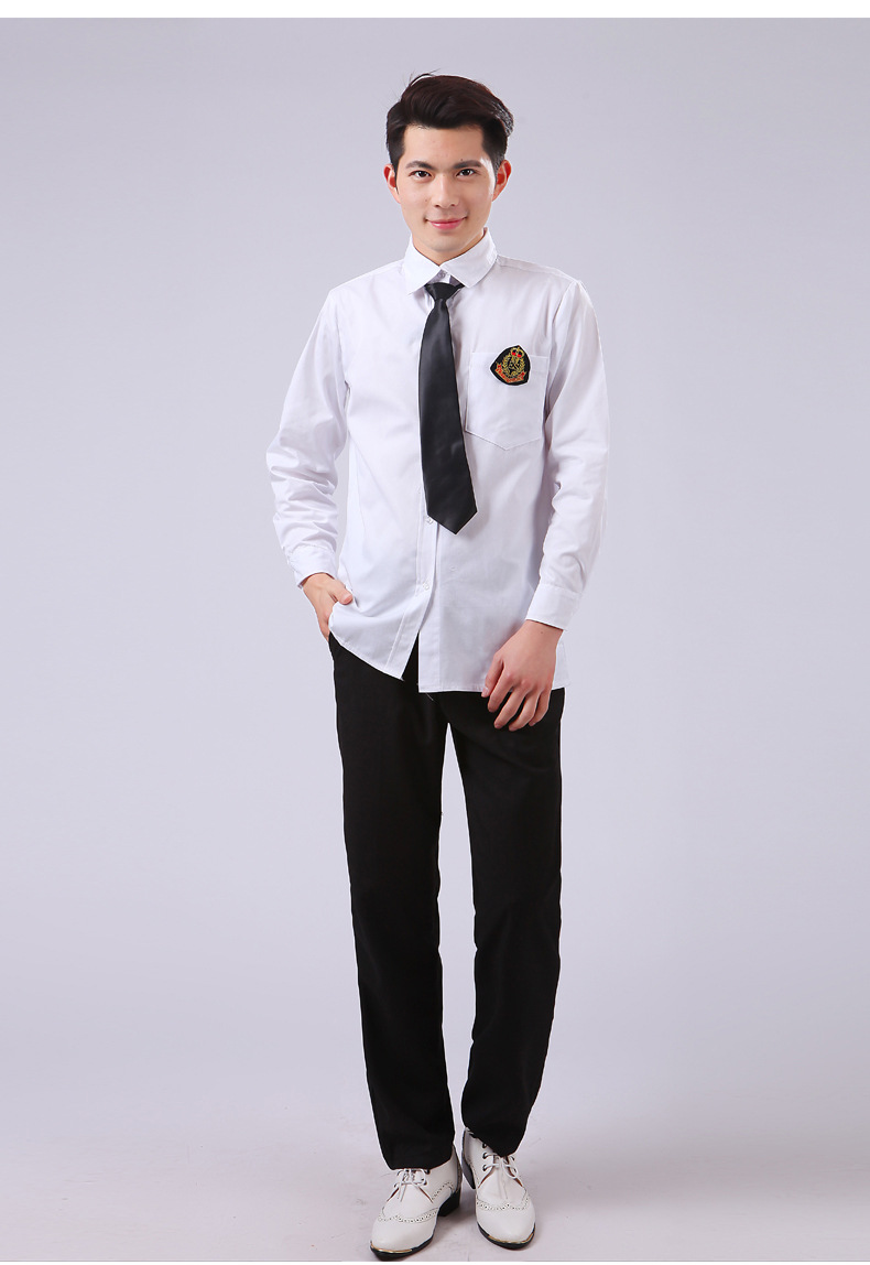 厂家直销2017新款学生校服班服大合唱表演服英伦学生装舞台白衬衫
