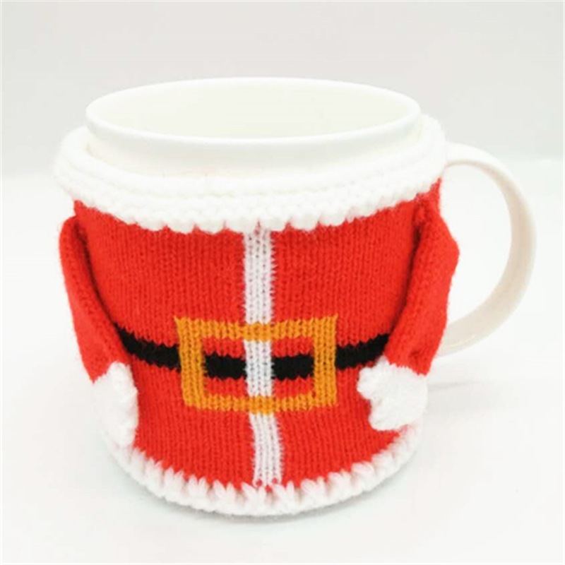 咖啡杯毛线套 水杯提花针织套 knitted mug cozy 花瓶毛织套