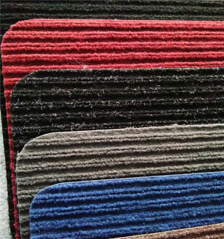 丙纶涤纶双条纹地毯地垫美观大方除灰去泥