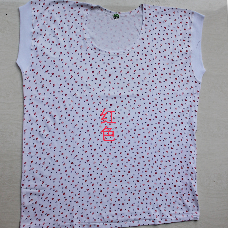 16*1/3/5中老年人背心女纯棉妈妈薄款老年夏汗衫大码无袖宽松短袖