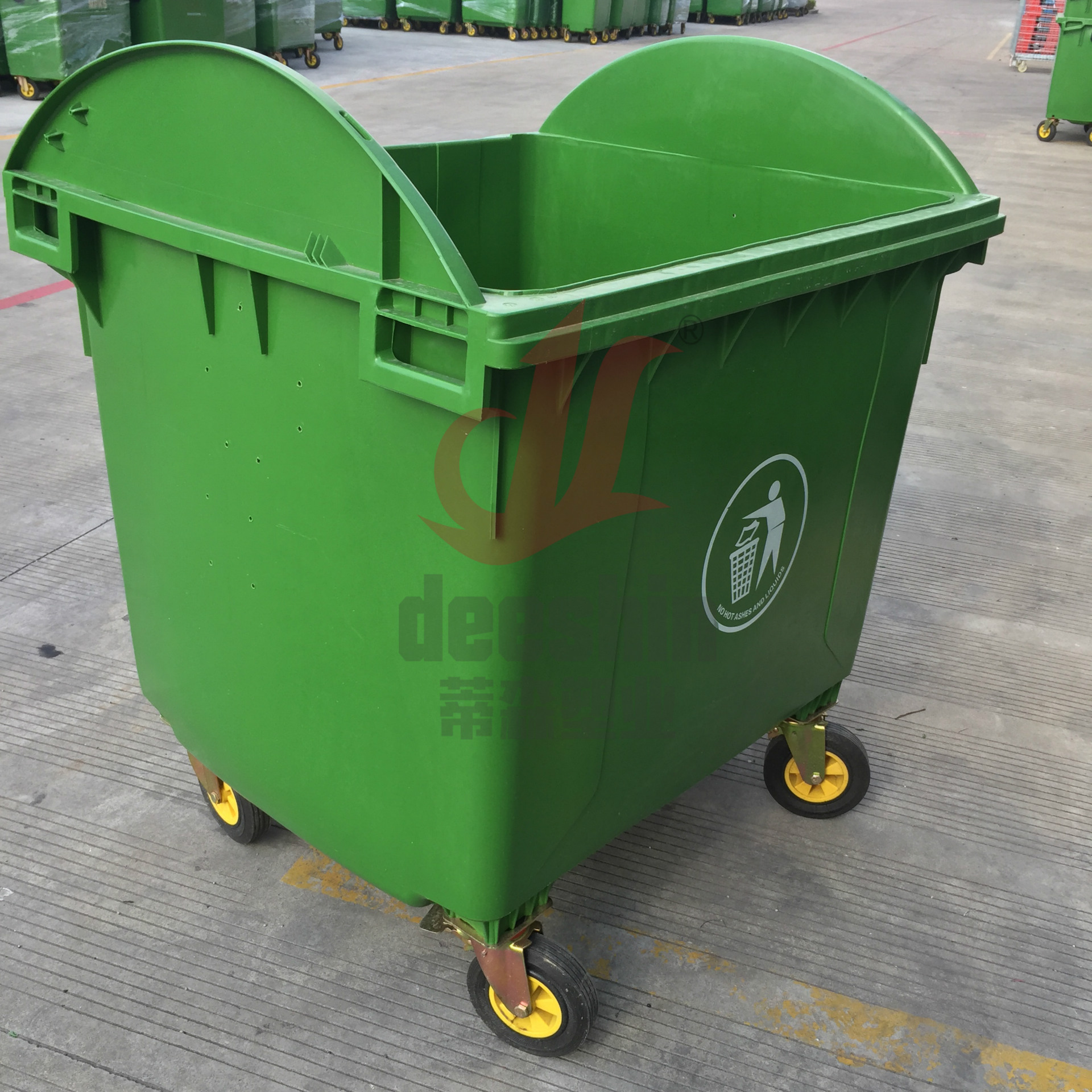 1200l塑料垃圾桶 街道大型环卫1200升带盖垃圾箱 挂车市政物业