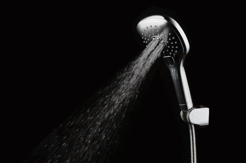 花洒手提式三档按键黑色喷头abs塑料多功能淋浴器现货厂家批发