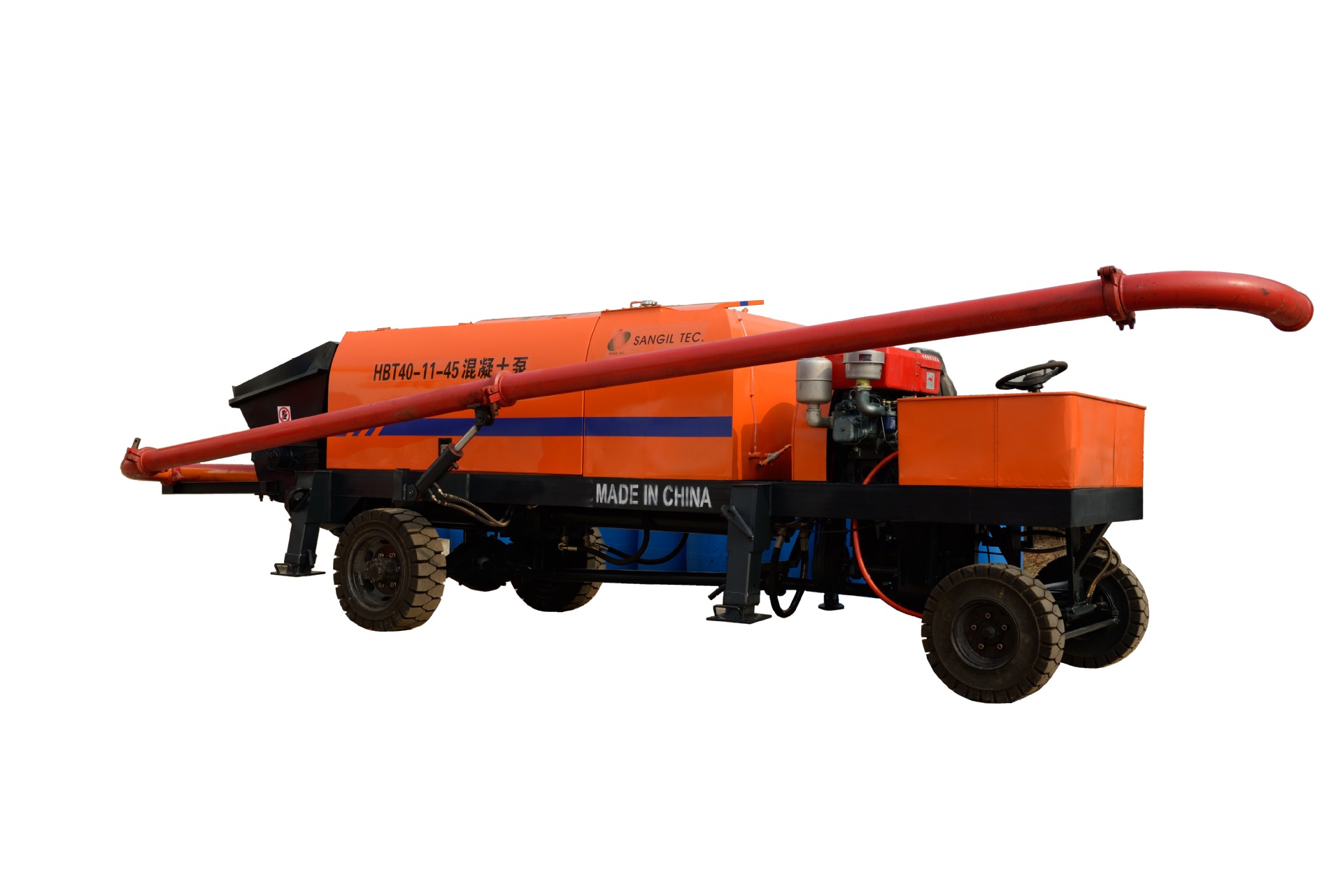 自行走的混凝土泵 隧道专用设备 可以打2-4石子 40混凝土输送泵