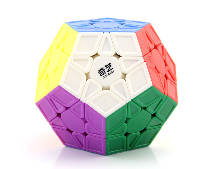 奇艺启恒s五魔方彩色雕刻版实色免贴纸 顺滑比赛学生初学玩具魔方