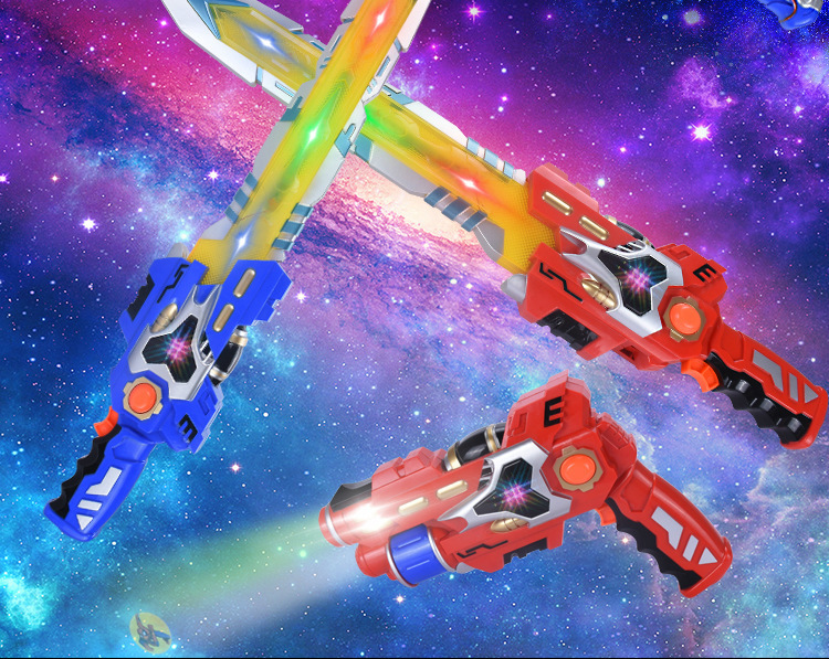 儿童玩具变形二合一发光刀剑男孩武器闪光激光宝剑电动玩具枪批发