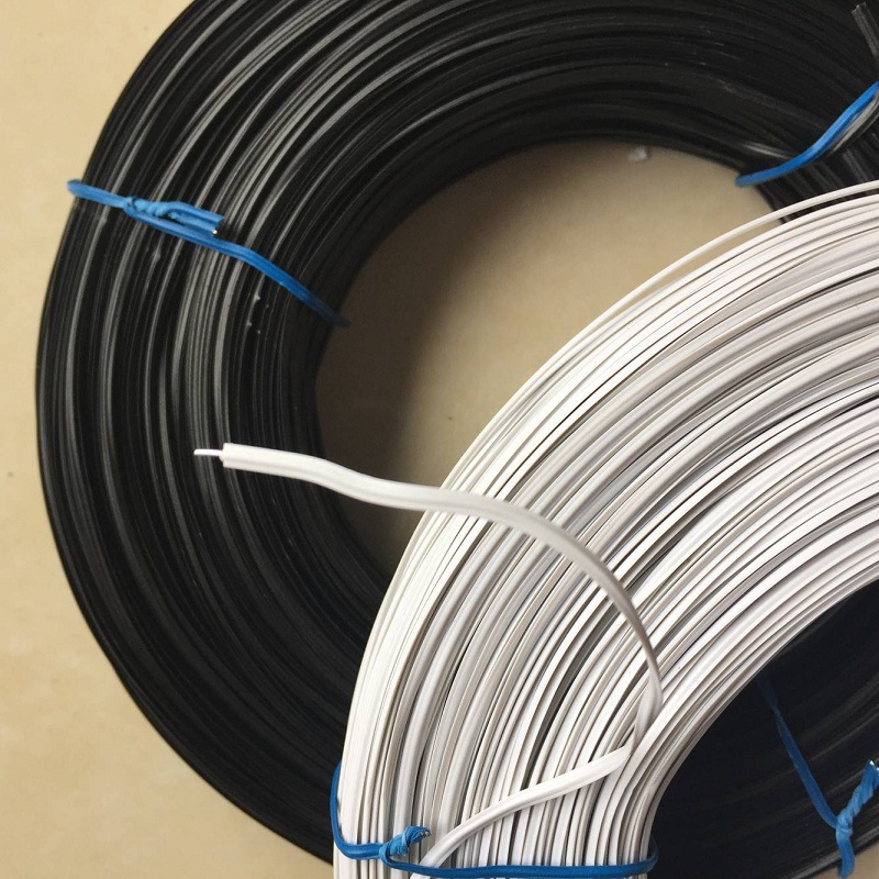 55黑白色扁形扎丝 电线捆扎带 绑线200米