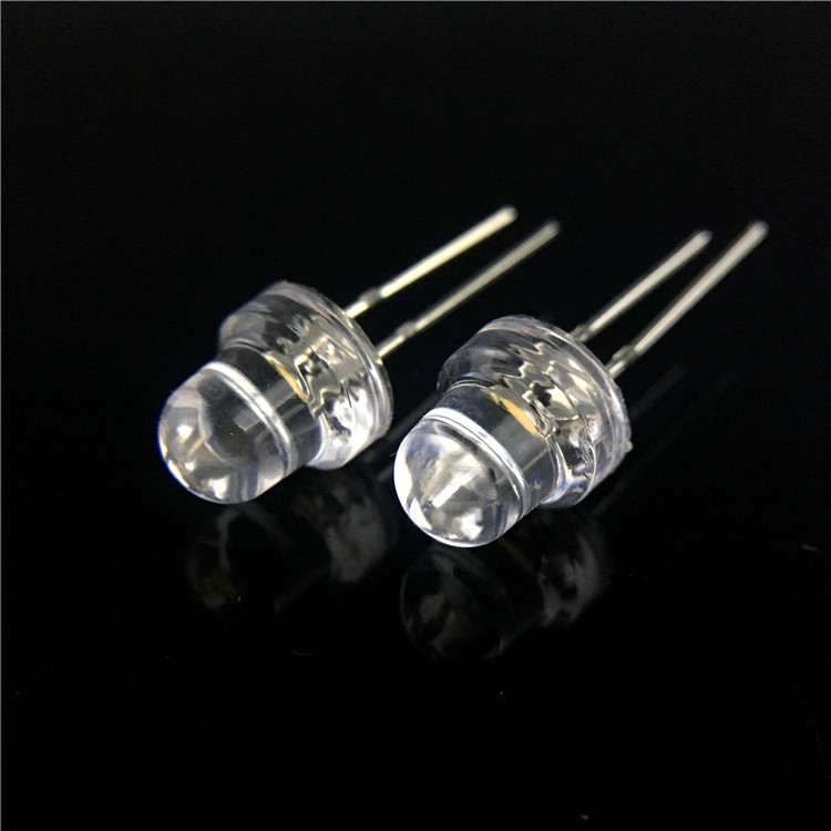 厂家供应8mm草帽奶头暖白光led灯 f8异形灯珠 医用瞳孔晶笔灯灯珠