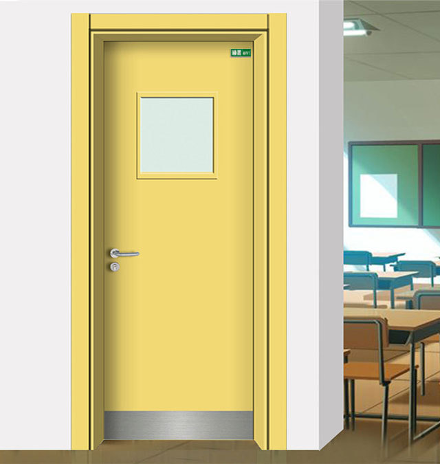 映美学校门生产厂家供应钢质教室门课室门标准带气窗学校工程门