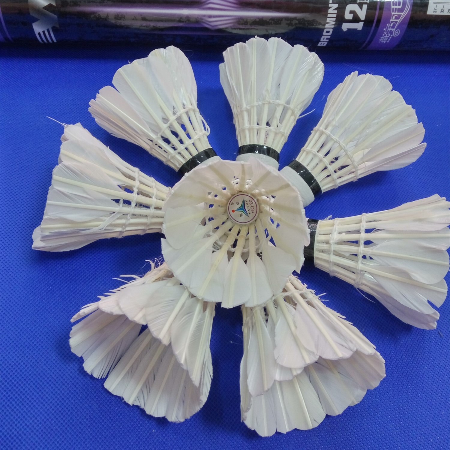 燕宇尼龙球彩羽毛球耐打鹅羽毛球台纤头训练球羽毛球12只装6只装