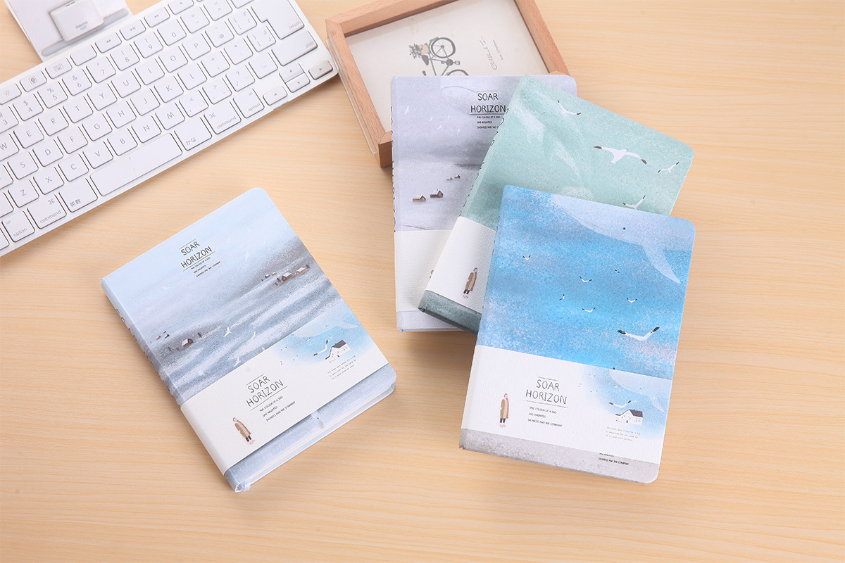 学生文具用品 36k自由翱翔精装彩页本 笔记本 记事本 本子1511