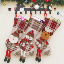 2017新款圣诞袜子圣诞树挂件圣诞装饰品礼物袋许愿袋商场布置道具