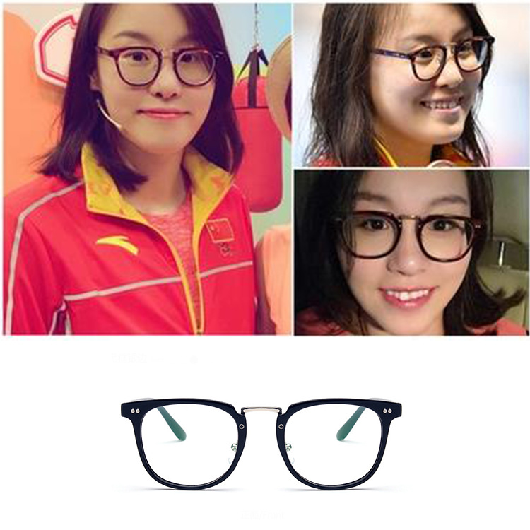 余文乐同款复古眼镜框 傅园慧框架镜 2988平光镜韩版眼镜架