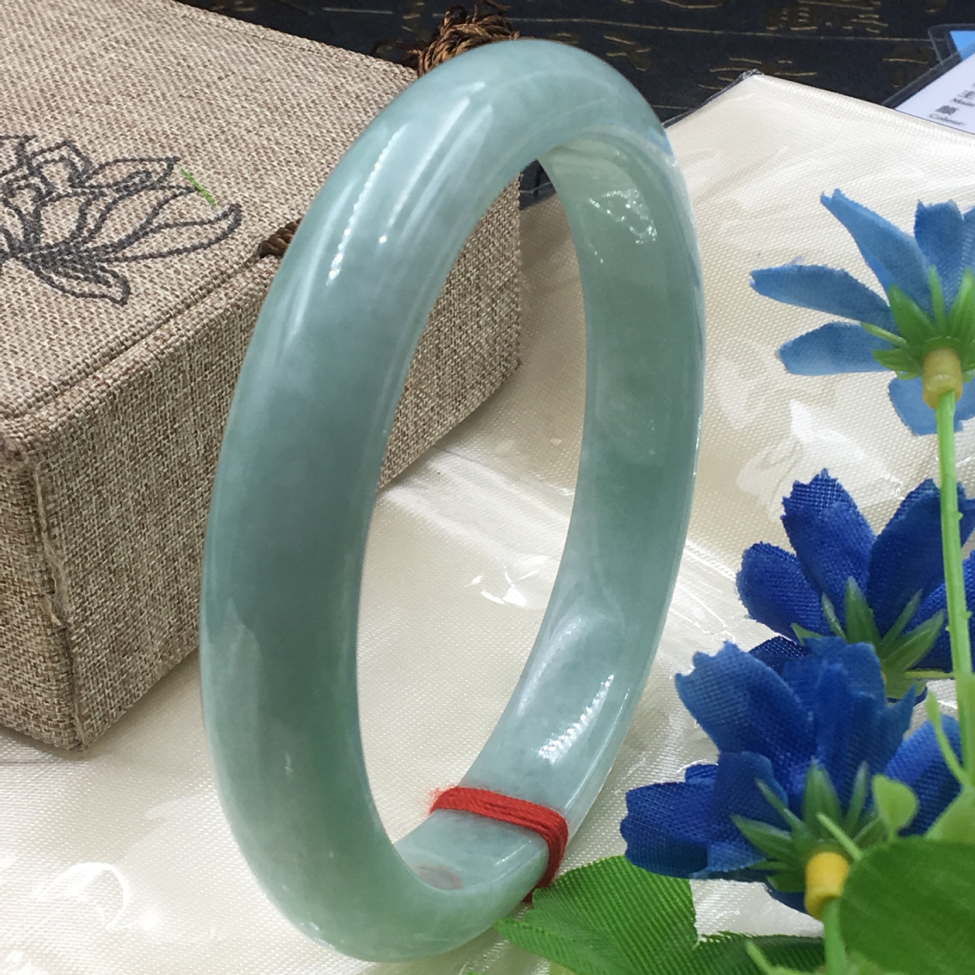 翡翠手镯 天然玉石玉镯子 老坑翡翠a货手镯 冰糯种玉手镯