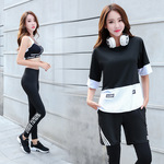 运动套装女秋冬健身房跑步健身服显瘦速干衣胖mm大码专业瑜伽服