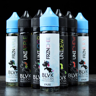 美国正品 blvk unicorn 黑色独角兽烟油 混合水果 大烟雾60ml批发