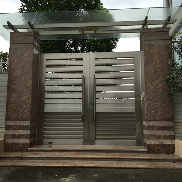 厂家供应电动平移门 别墅花园门庭院门不锈钢门 无轨电动大门