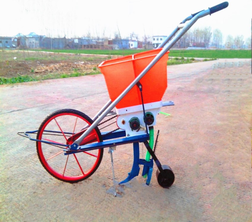 人力手推式玉米大豆播种机 可施肥播种