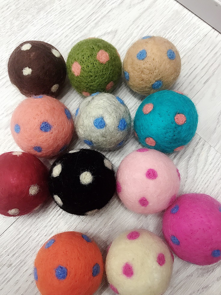 0cm加点球羊毛毡彩球戳戳乐手工diy饰品花艺配件材料圣诞挂件