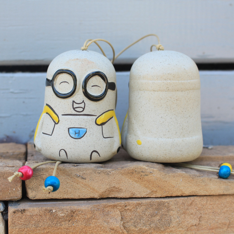 陶泥小黄人手办 挂饰 风铃定制 旅游景区纪念品 可开票 厂家直销