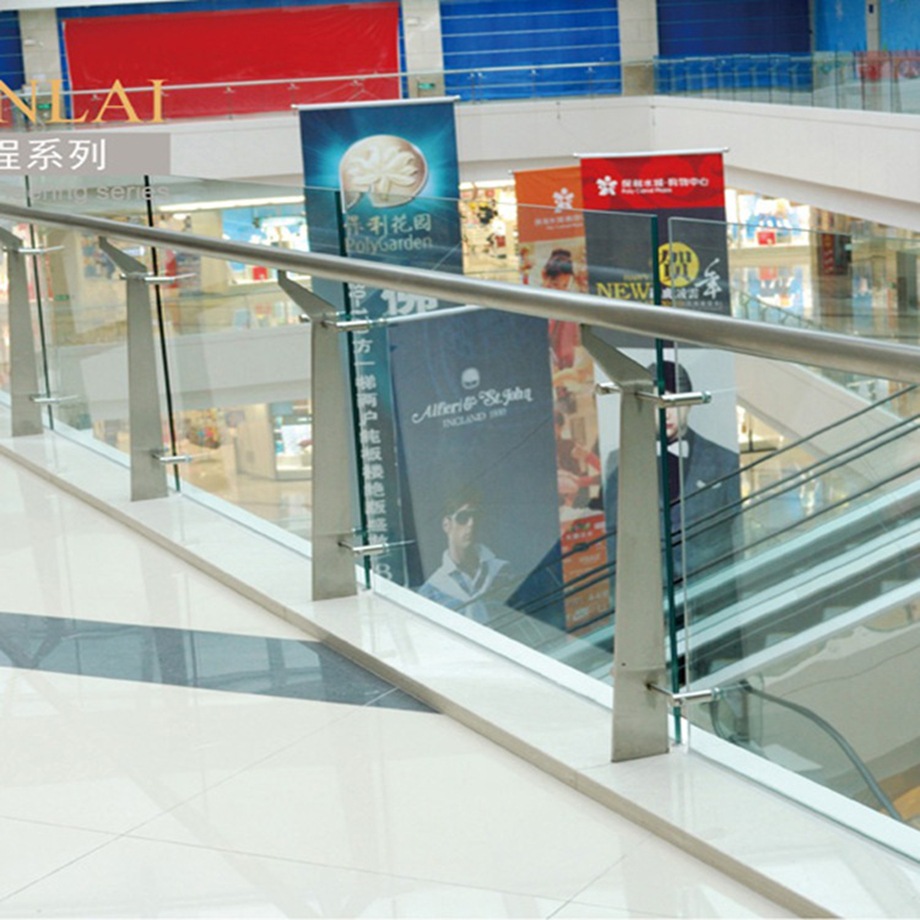 供商场飞机场地铁站不锈钢玻璃护栏立柱不锈钢扶手可来图来样定制